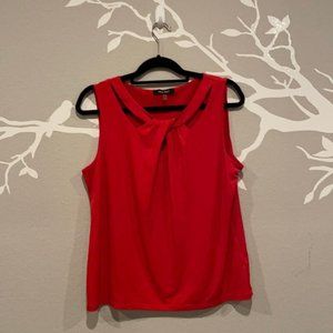 Nine West red twist front top Sz Large A9